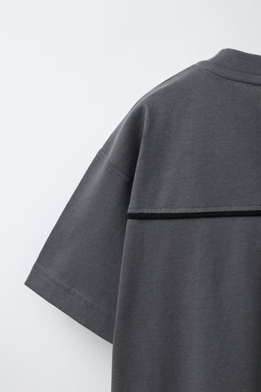 T-SHIRT JOGGING ÉTIQUETTE - Anthracite foncé de Zara - Image 3
