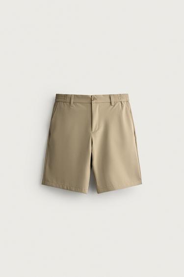 COMFORT TECHNICAL BERMUDA SHORTS - camel by Zara