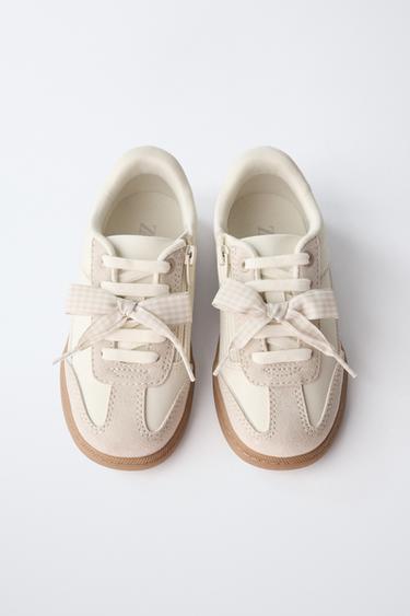 SNEAKERS WITH BOW DETAIL - White by Zara - Image 4