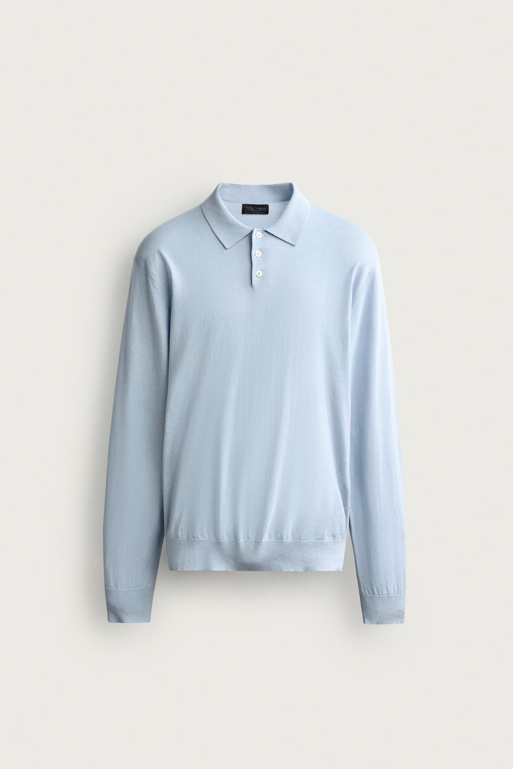 LIGHTWEIGHT COTTON-BLEND KNIT POLO SHIRT