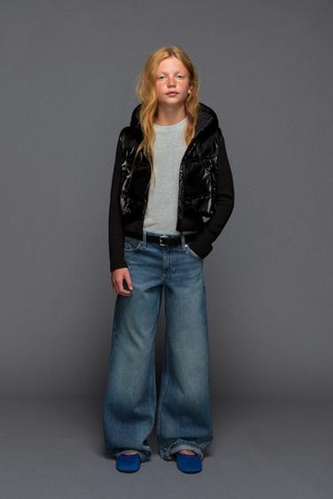 GEWATTEERD JACK MET COMBINATIE MET CAPUCHON - Zwart van Zara