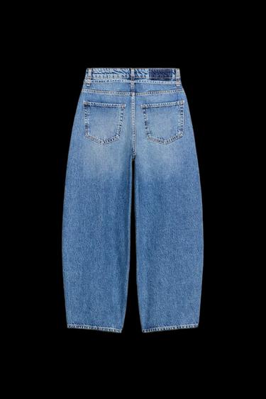 JEANS Z1975 BARREL MITTELHOHER BUND - Mittelblau von Zara