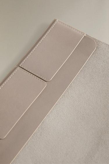 LEATHER TABLET CASE - Grey by Zara - Image 3