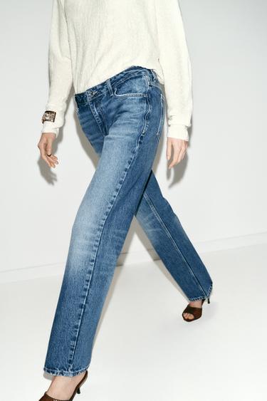 JEANS Z1975 DROITS TAILLE BASSE LONGUEUR MAXI - Bleu de Zara - Image 1