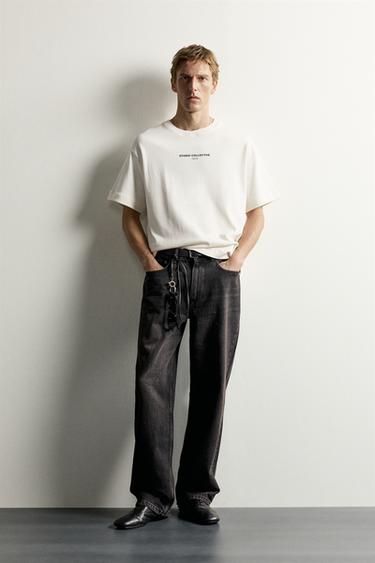 INTERLOCK-SWEATSHIRT MIT KONTRASTPRINTS - Mittelbeige von Zara - Bild 0