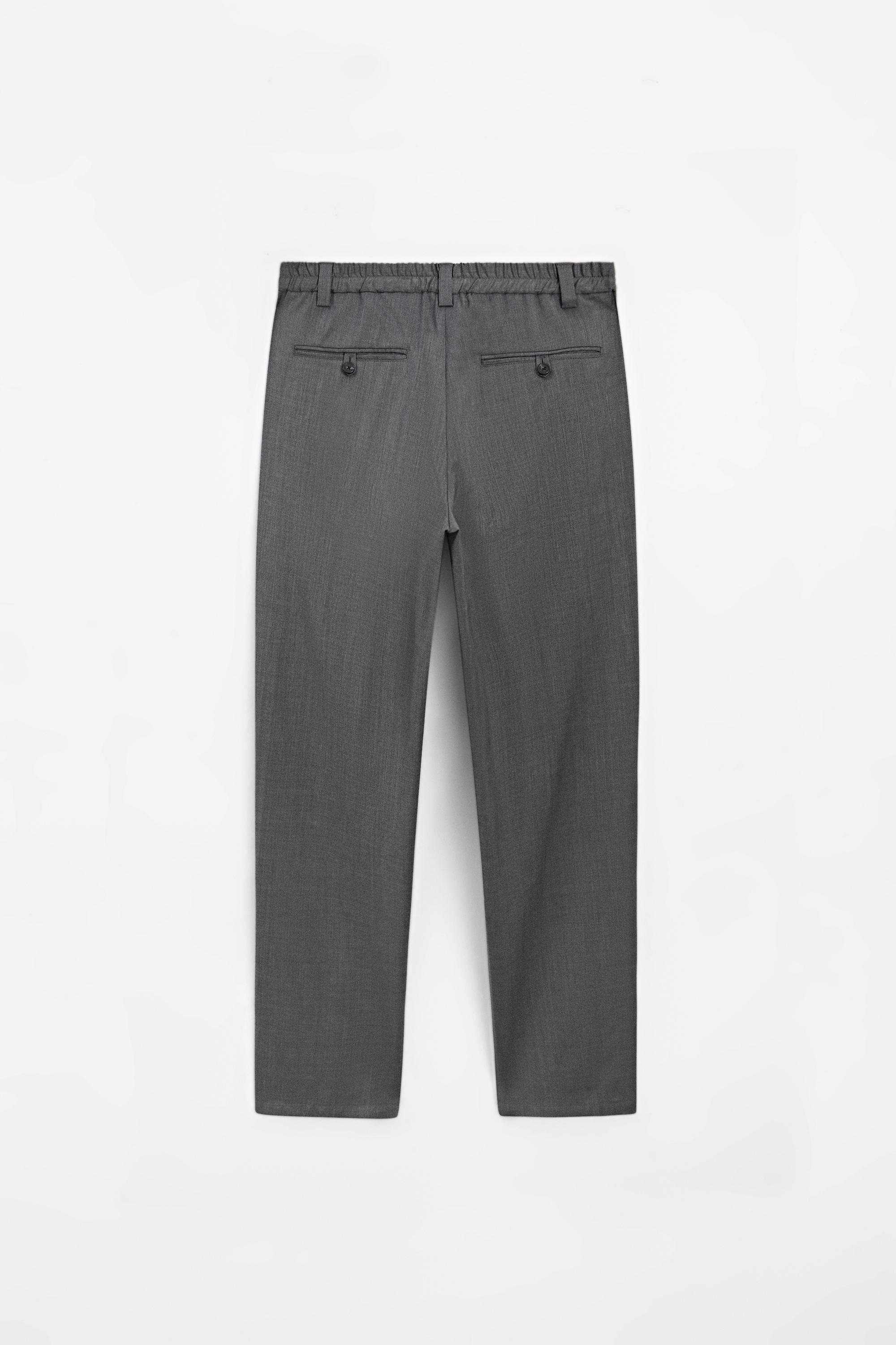 100% wool straight-leg pants