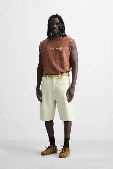 WASHED KNIT TANK TOP - Brick by Zara