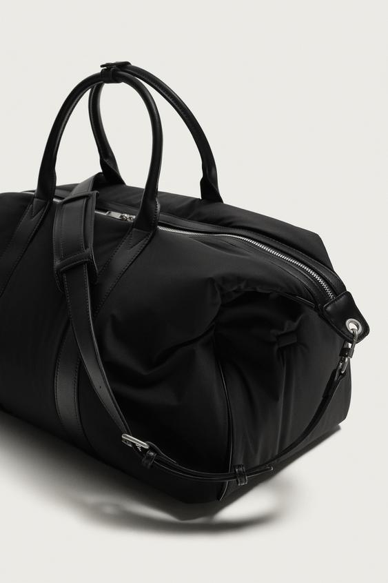 SAC DE VOYAGE EN NYLON COMBINÉ - Noir de Zara - Image 4