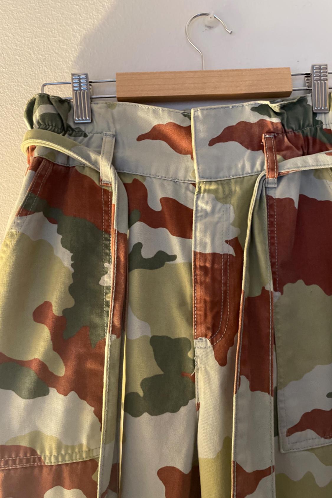 CAMOUFLAGE PAPERBAG TROUSERS - Image 2