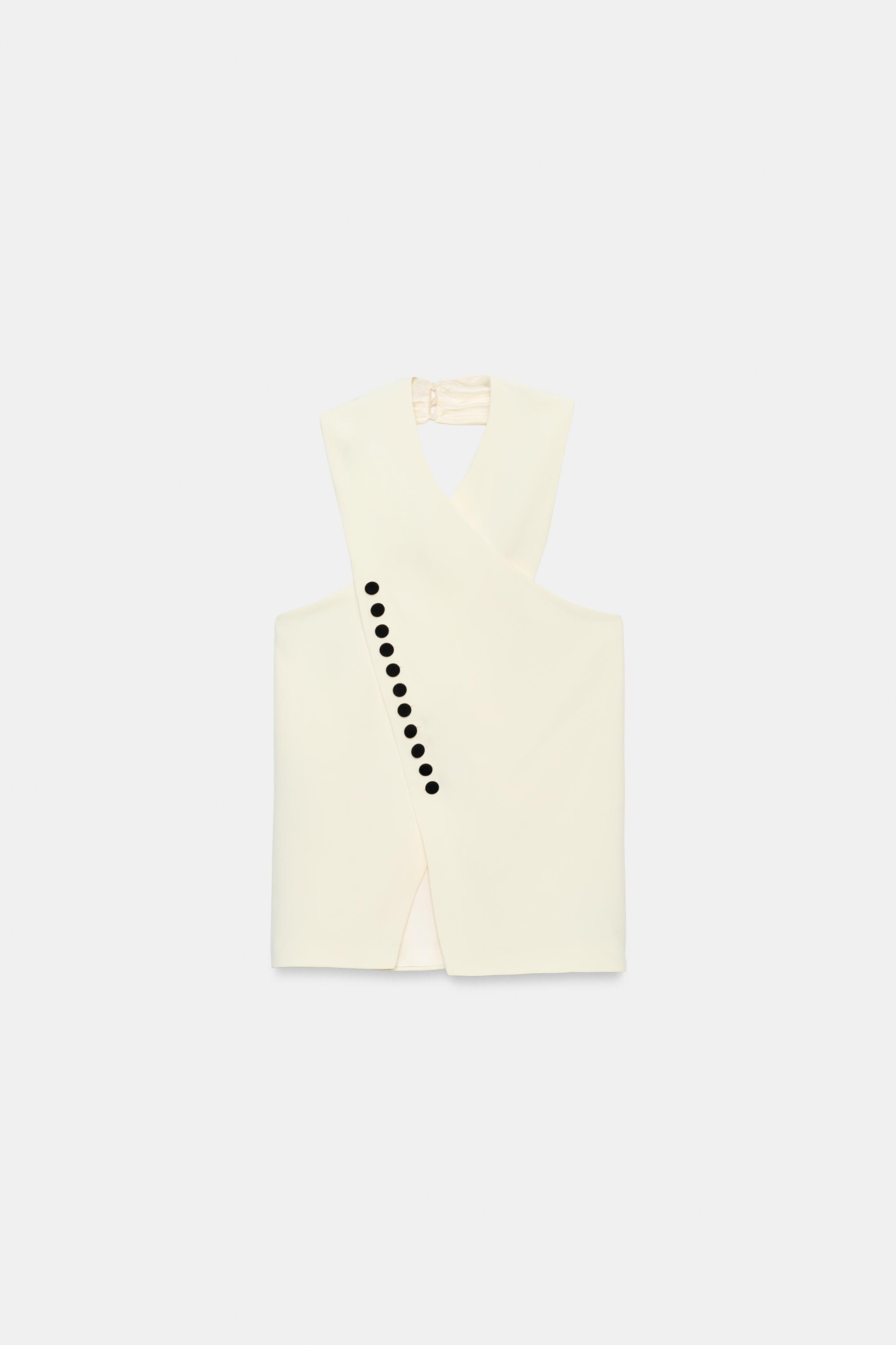 Женские жилеты Zara CROSSOVER HALTER VEST — фото 2