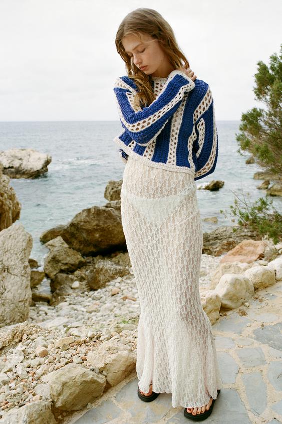 KRÁTKÝ HÁČKOVANÝ SVETR - Vícebarevná od Zara - Obrázek 0