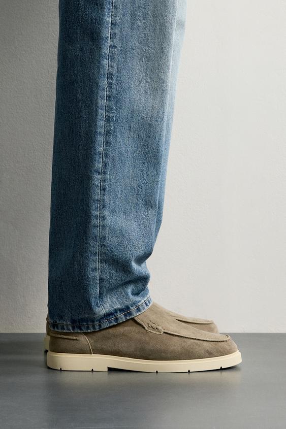 BỐT DA CASUAL - Xám Nâu từ Zara - Hình ảnh 0