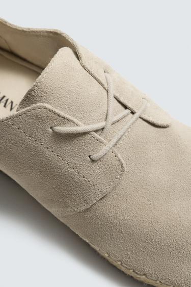 CHAUSSURES EN CUIR - Blanc écru de Zara - Image 2