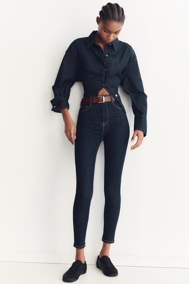TRF SCULPT HIGH-WAIST JEANS - Dark indigo by Zara