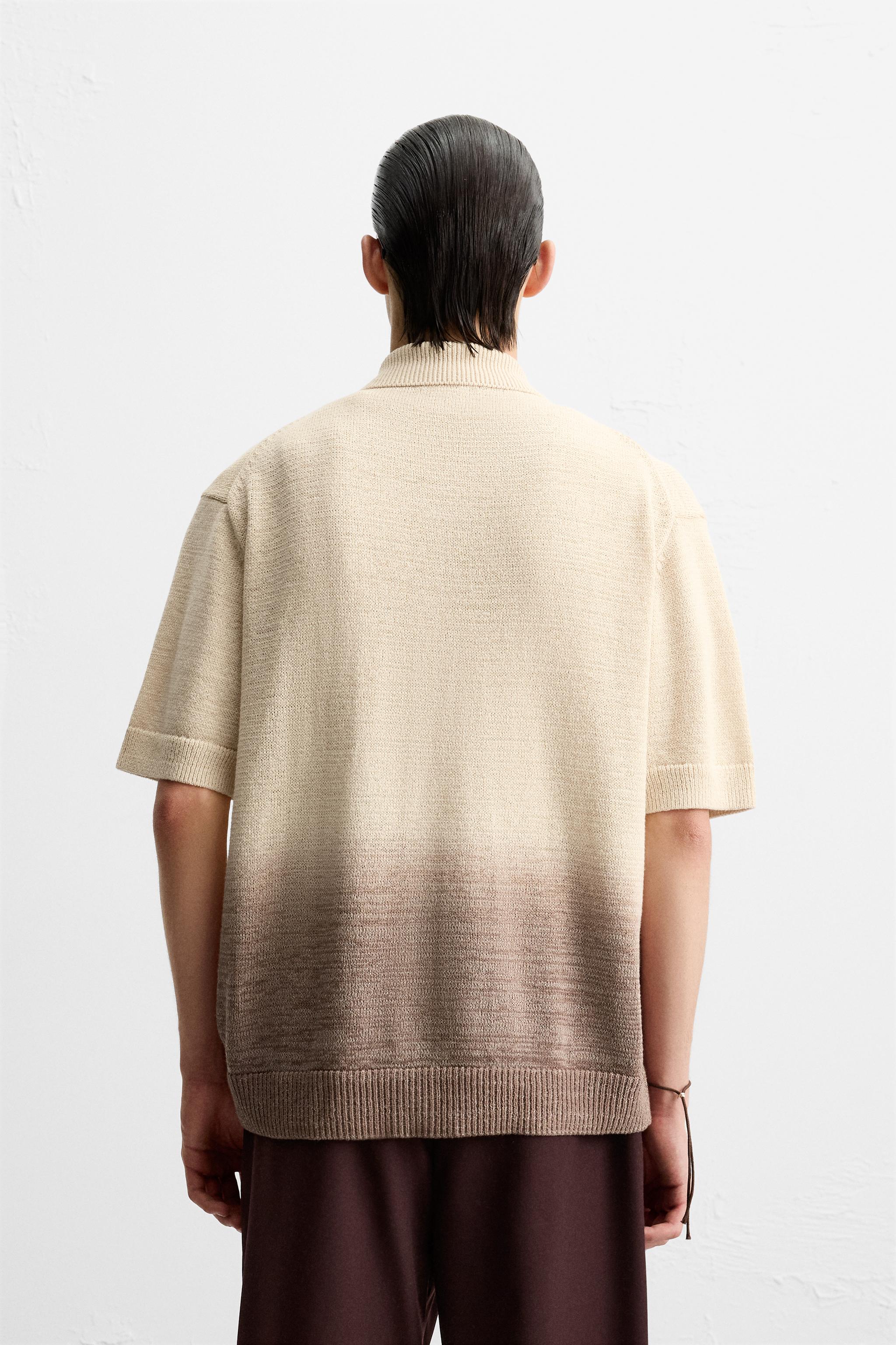 GRADIENT PRINT KNIT SHIRT - Beige | ZARA United States
