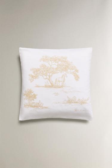 HORSE CUSHION COVER - Oyster-white by Zara - Image 0