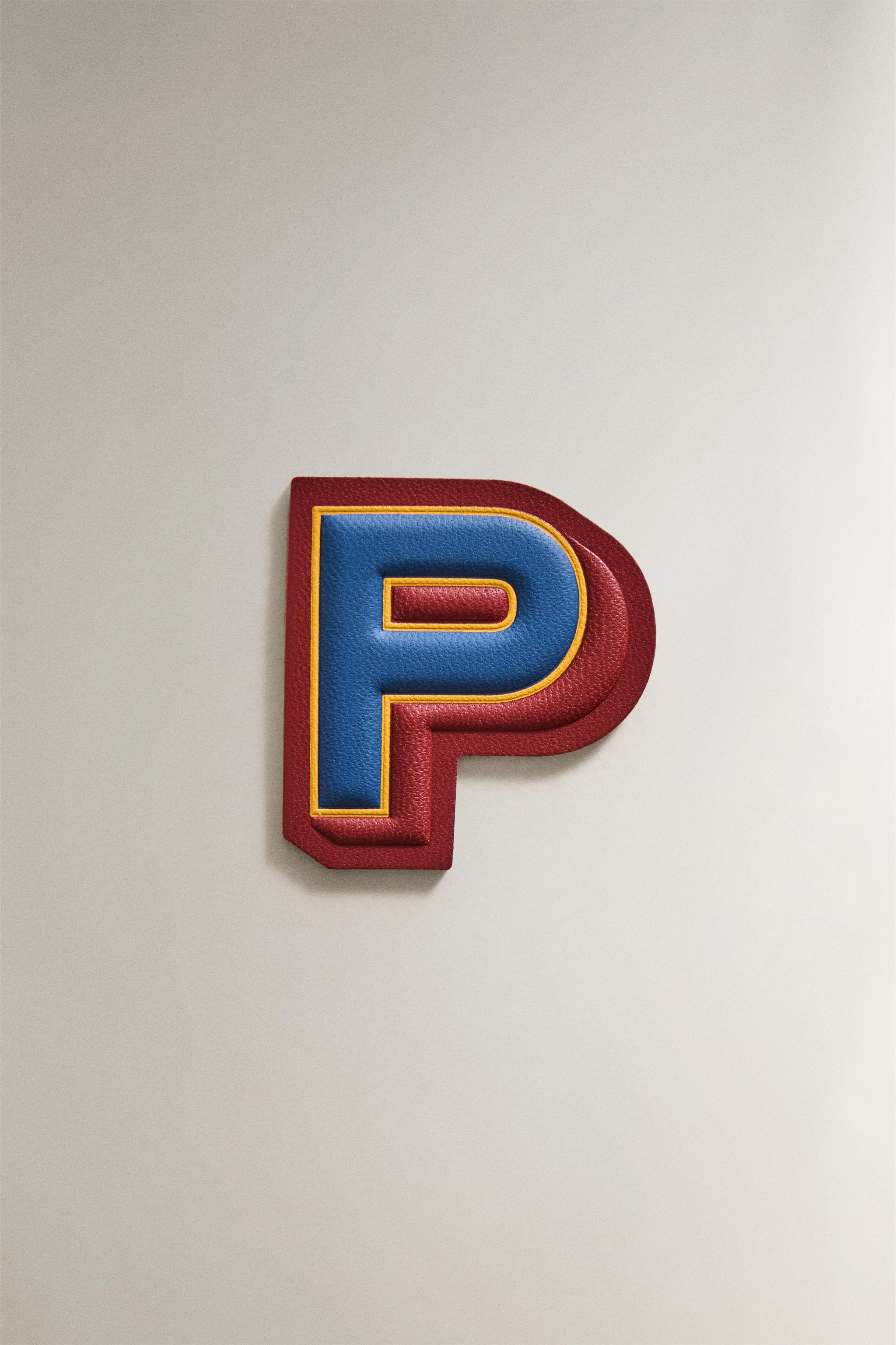 LEATHER LETTER P PATCH