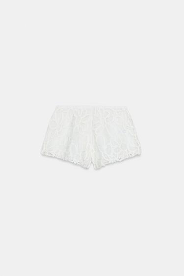 SHORT BRODÉ ZW COLLECTION - Blanc cassé de Zara - Image 5