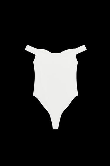 BODY SARGA FORNITURA PICUETA - Blanco de Zara