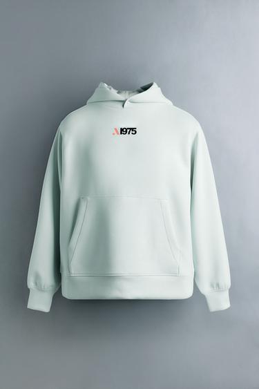 PRINTED SPORTY HOODIE - Mint by Zara