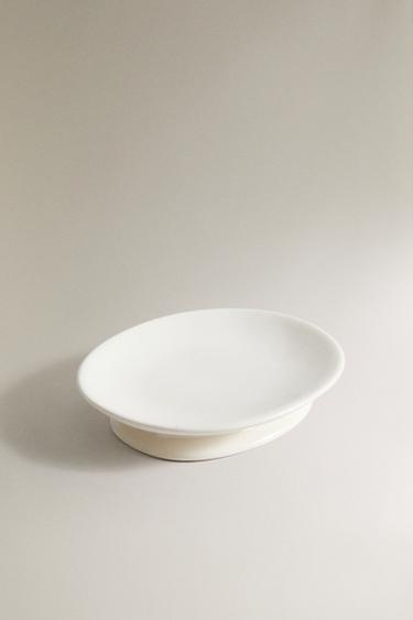 CREAM CERAMIC BATHROOM SOAP DISH — Cream 2