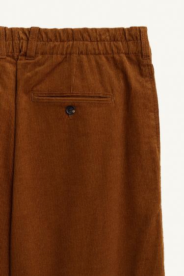 PANTALON DE COSTUME EN VELOURS CÔTELÉ LIMITED EDITION - Marron de Zara - Image 9