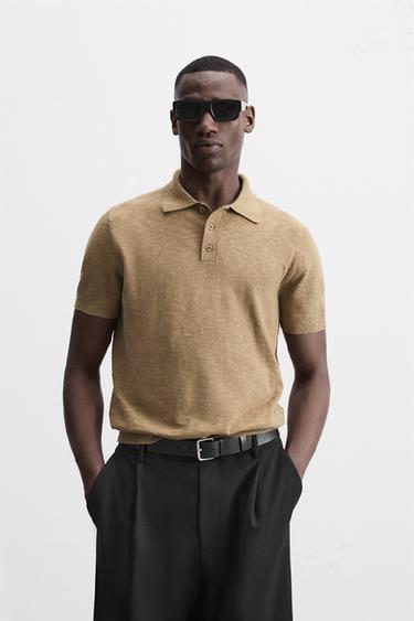 POLO ALGODÓN - LINO - Oliva de Zara