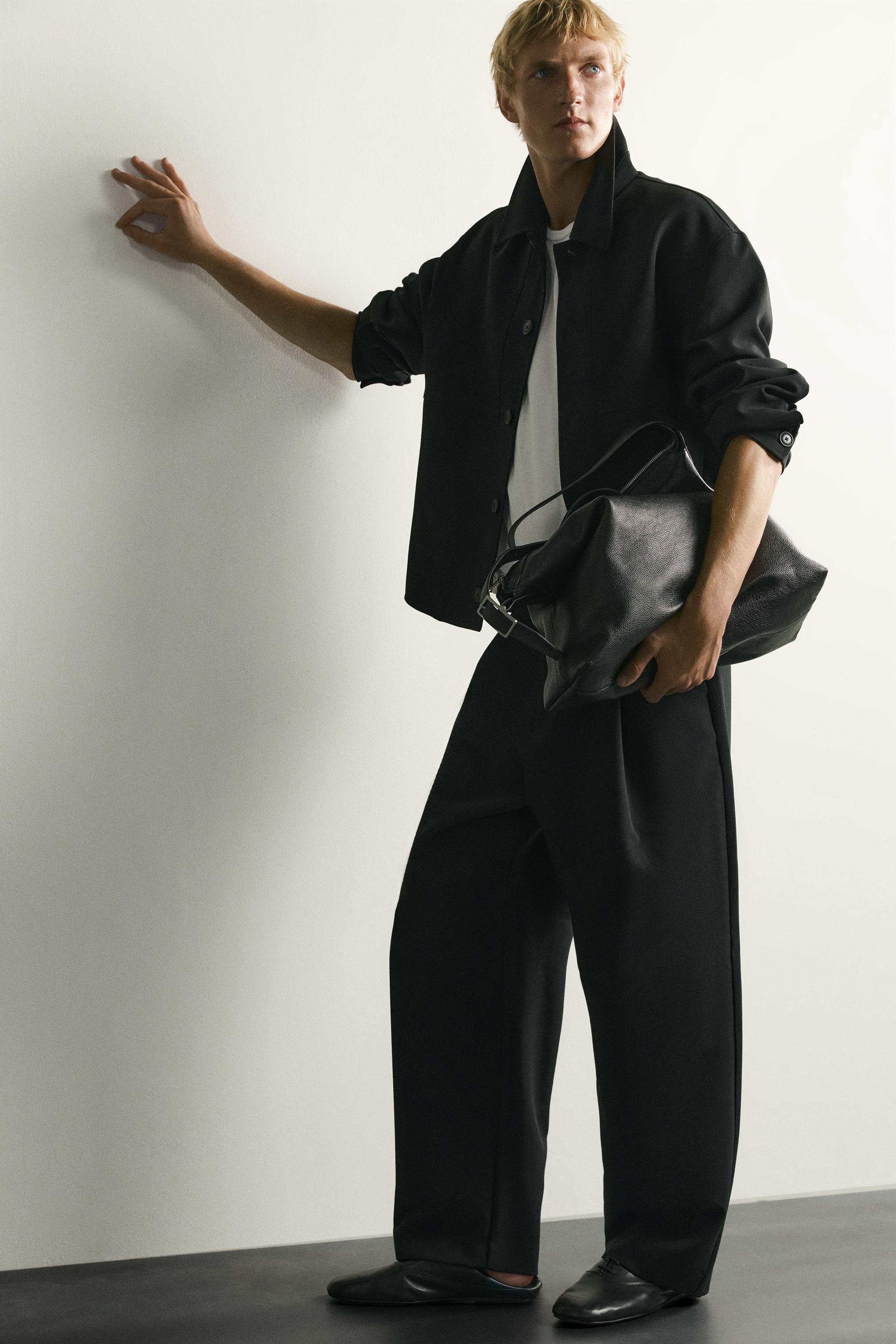 Zara PİLİLİ RELAXED FIT PANTOLON görsel 7