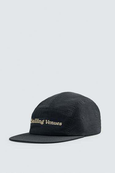 CASQUETTE À VISIÈRE PLATE BRODÉE - Bleu marine de Zara