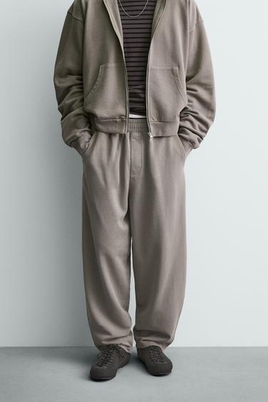 BALLOON-FIT-JOGGER MIT WASCHUNG - Hellgrau von Zara