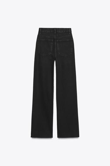TRF HIGH-WAIST WIDE-LEG JEANS - Black by Zara - Image 7