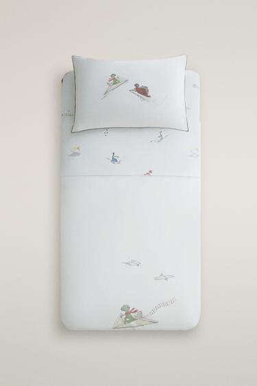 COPRIPIUMINO BAMBINI DOUBLE-FACE DINOSAURI - Blu chiaro di Zara