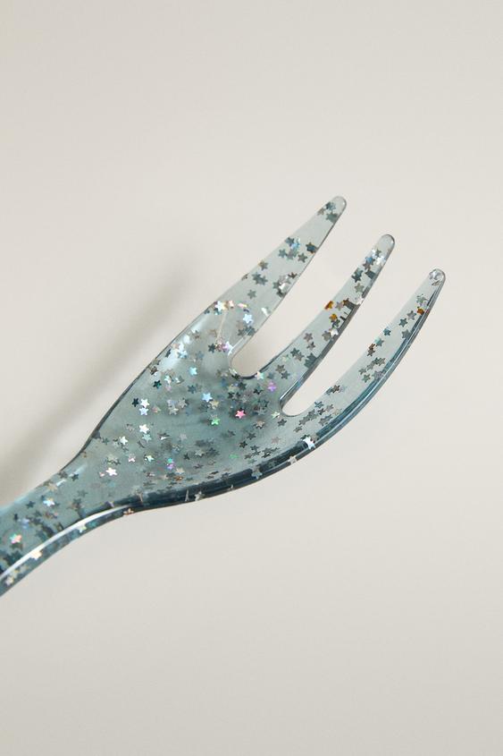 FOURCHETTE ENFANT PAILLETTES ÉTOILES TRITAN™ - Bleu de Zara - Image 2