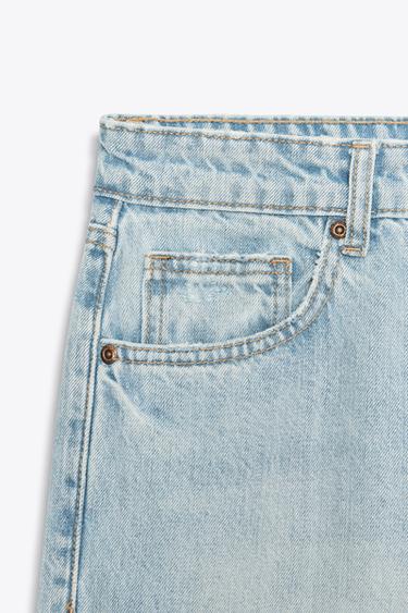 MID-RISE WIDE-LEG TRF JEANS - Light blue by Zara - Image 7