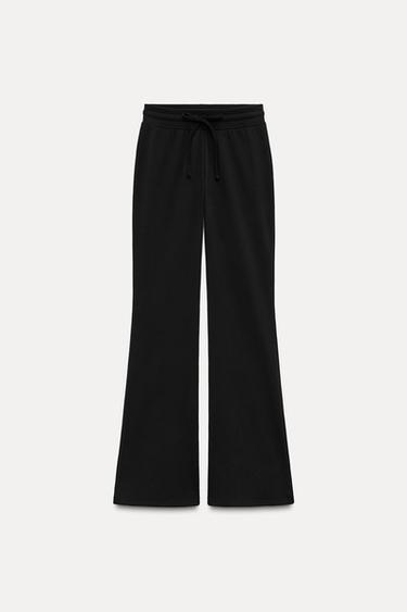 PANTALÓN FELPA FLARE - Negro de Zara
