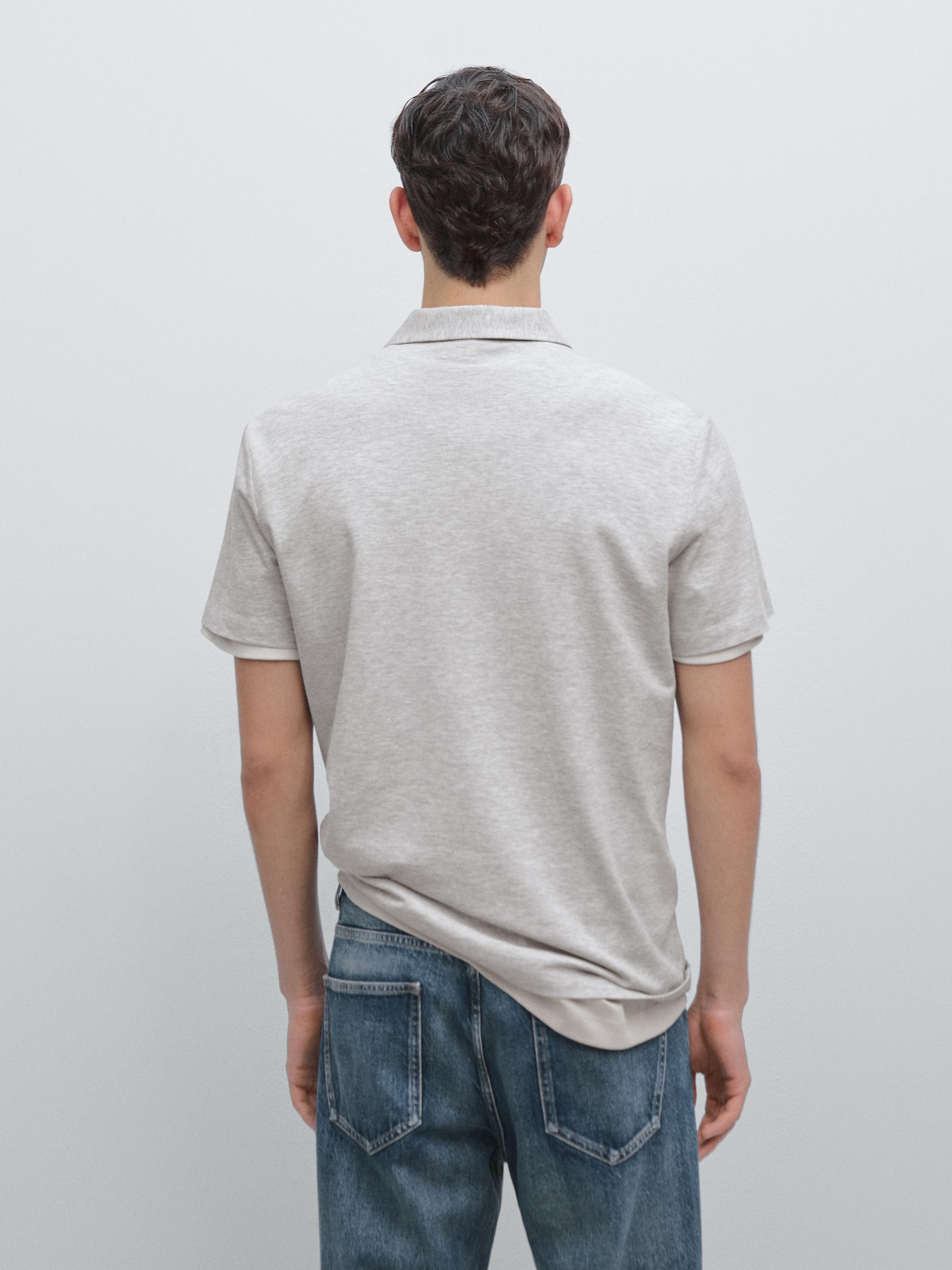 Polo chiné à manches courtes