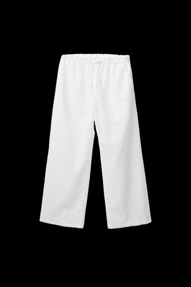 PANTALÓN RECTO SCHIFFLY - Blanco de Zara - Imagen 0