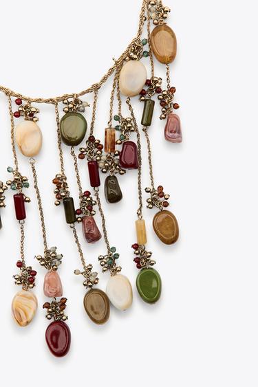 STONE WATERFALL NECKLACE - Golden by Zara - Image 3