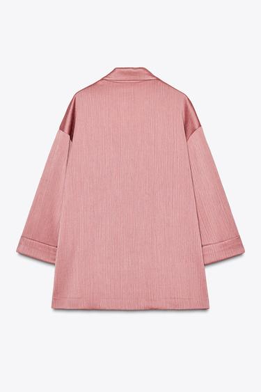 CREASED-EFFECT BLAZER - MARSALA by Zara - Image 3