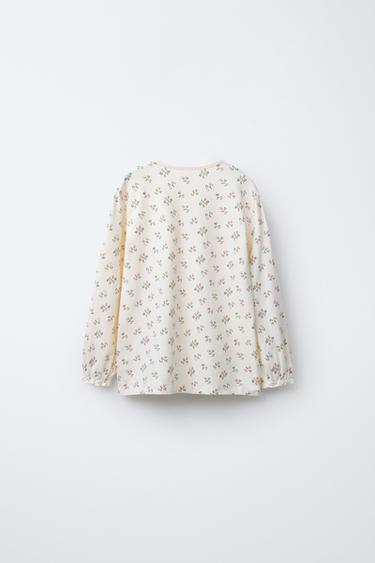 AGES 2-6/ FLORAL PYJAMAS - Ecru by Zara - Image 2