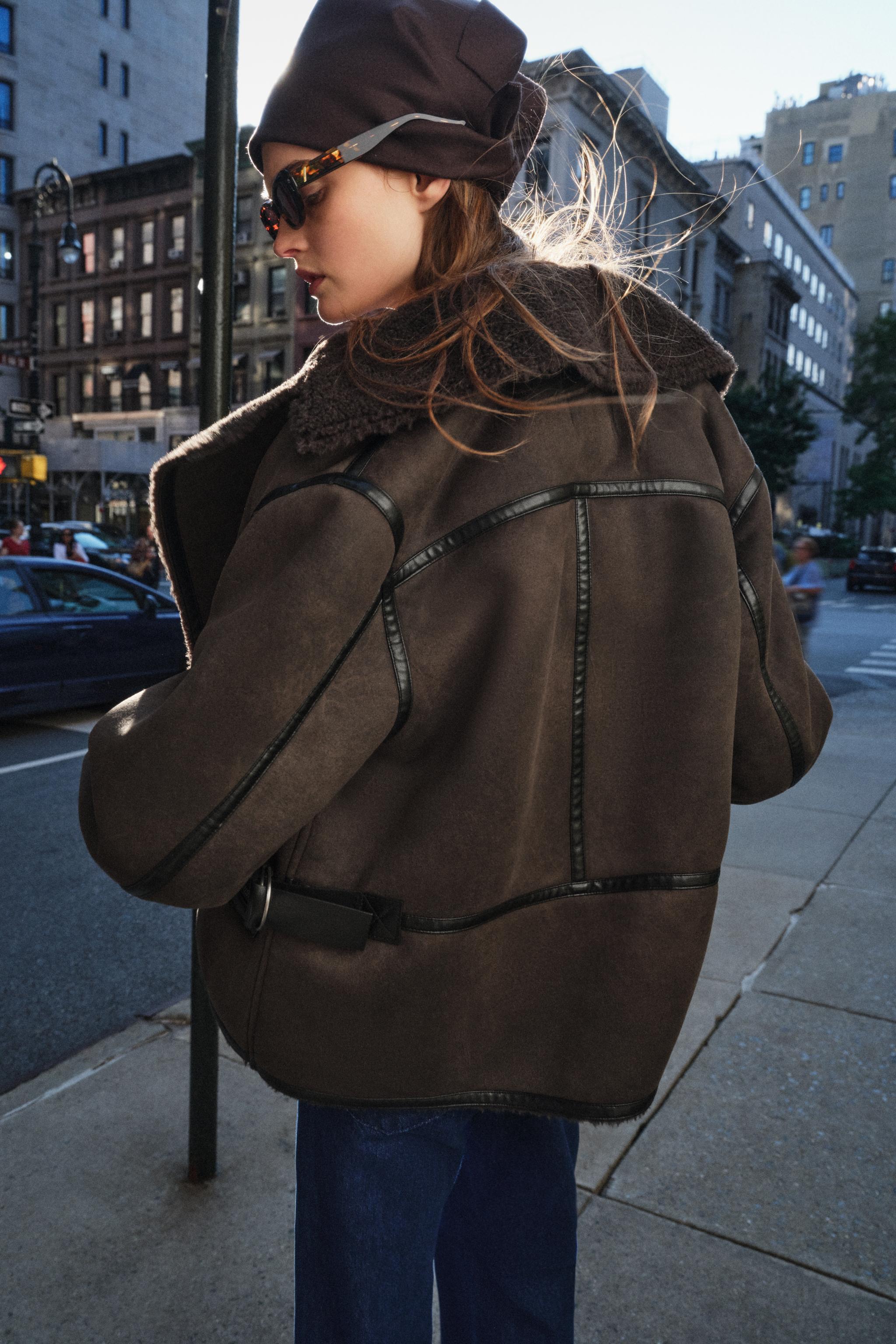 DOUBLE FACED JACKET ZW COLLECTION - Brown | ZARA United States