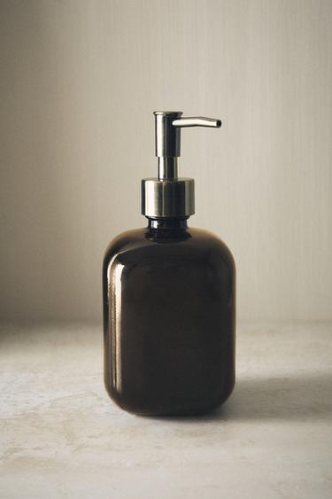 DARK GLASS SOAP DISPENSER - Brown by Zara - Image 4