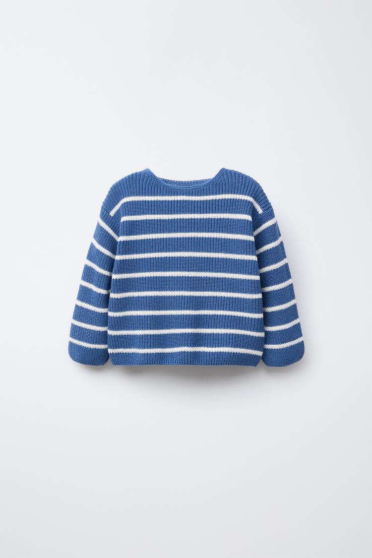 Jersey Punto Jersey Verde Rayas Zara JERSEY PUNTO RAYAS Azulado ZARA España
