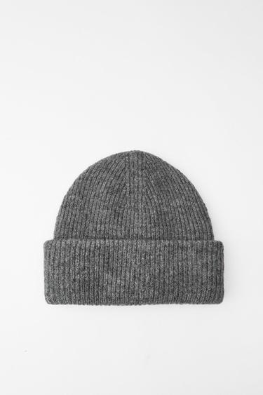 TURN-UP KNIT BEANIE - Grey by Zara - Image 0