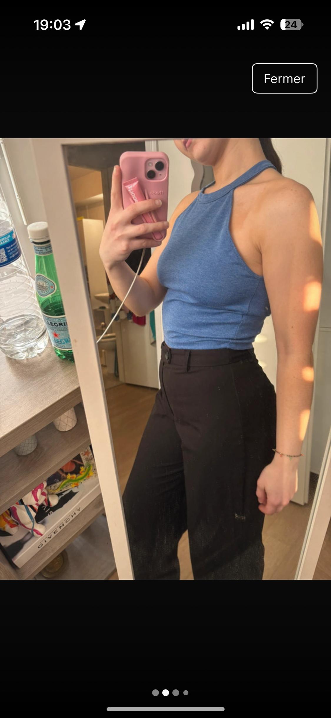 ΤΟΠ CROPPED ΜΕ ΛΑΙΜΟ HALTER - Image 2