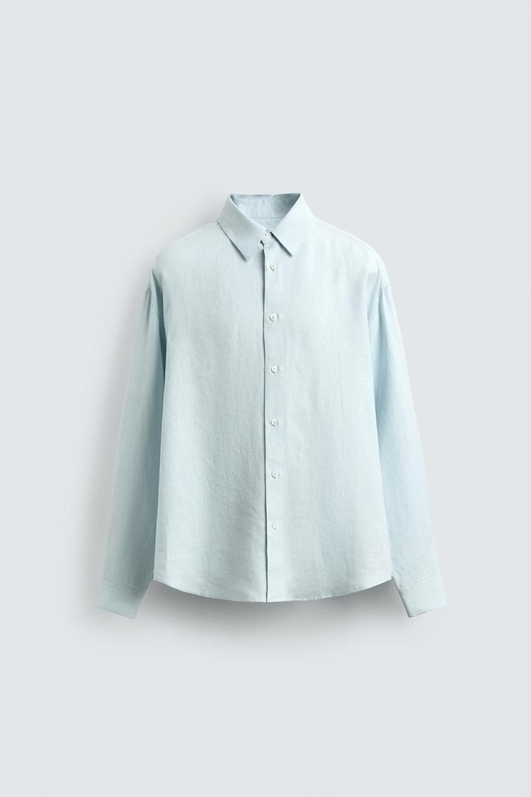 ZARA 100% LINEN RELAXED FIT SHIRT