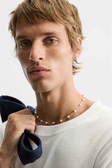 T-SHIRT BOXY FIT MEDIUM WEIGHT - Blanc cassé de Zara - Image 4
