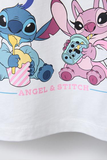 STITCH & ANGEL © DISNEY PRINT T-SHIRT - White by Zara - Image 3