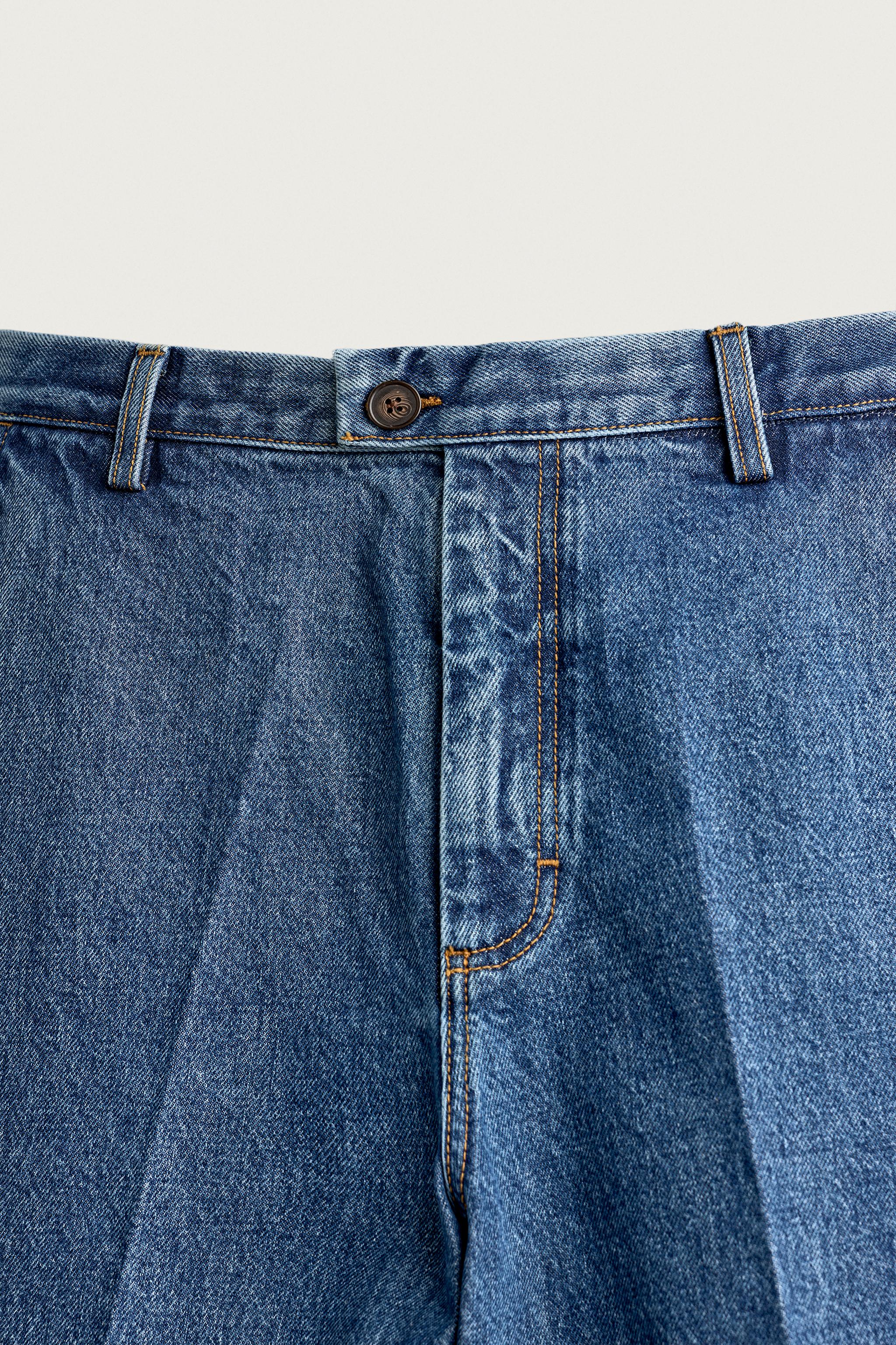 Мужские джинсы Zara REGULAR FIT DENIM CHINO TROUSERS — фото 8