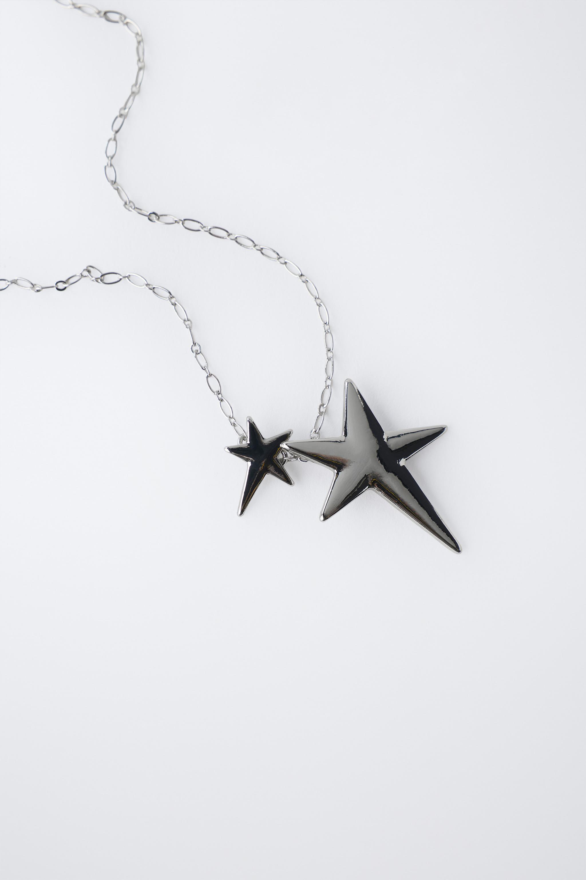 STAR PENDANT NECKLACE - Silver | ZARA United States display picture 2
